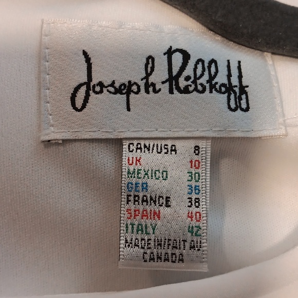 Joseph Ribkoff Elegant Black and White Floral Dress - Picture 6 of 6